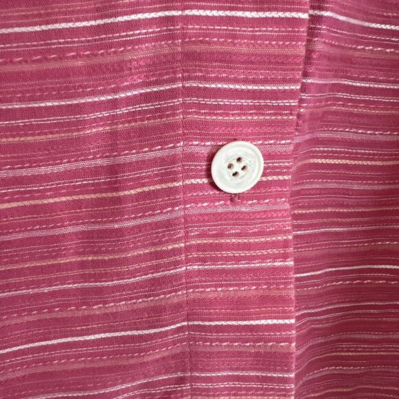David Brooks Linen-cotton Blend PinkTops Womens Size L Long Sleeve Button Shirt - Picture 6 of 6